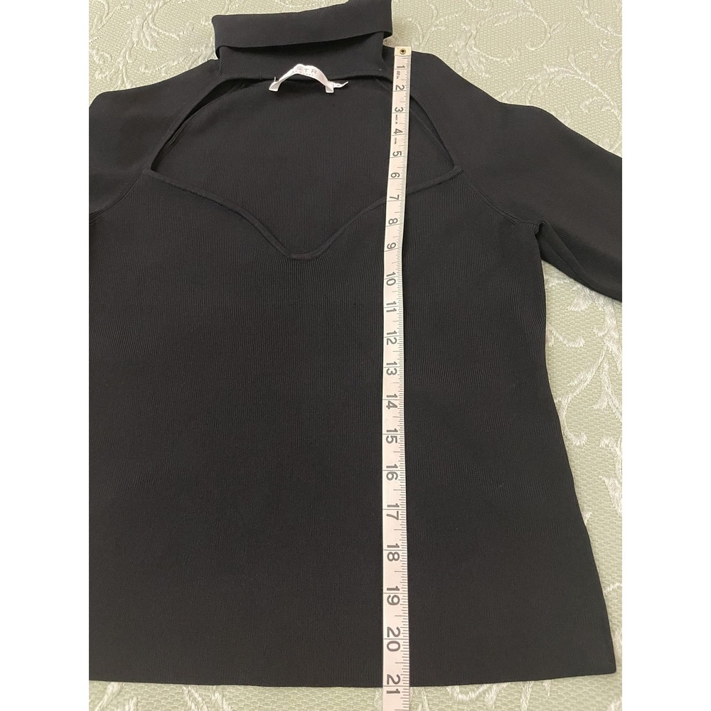 ASTR The Label Sweater Womens Medium Black Cutout Turtleneck Long Sleeve AT17392 - Picture 11 of 16